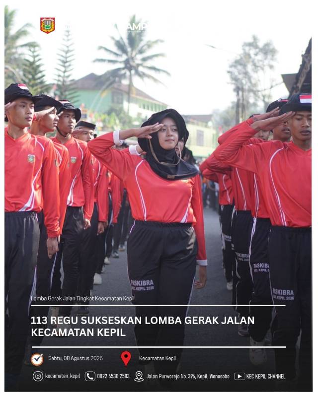 113 Regu Sukseskan Lomba Gerak Jalan Kecamatan Kepil